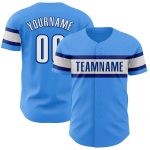 Personalized Electric Blue and White Baseball Jersey for Men - Royal Design, Size 2 Personalized Electric Blue White-Royal