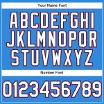 Custom Authentic Baseball Jersey with Electric Blue White Royal Red Design - Personalized Name and Number Personalized Electric