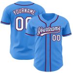 Personalized Electric Blue Royal Red Baseball Jersey for Men and Women Personalized Electric Blue White Royal-Red Baseball