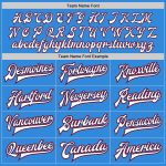 Custom Team Name Number Royal-Red Electric Blue White Bomber Varsity Letterman Jacket Full-Snap Personalized Personalized