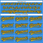 Custom Electric Blue Yellow Black Baseball Jersey for Men and Women Personalized Electric Blue Yellow-Black Baseball Jersey