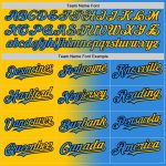 Personalized Electric Blue Yellow Black Gradient Fashion Jersey Baseball Personalized Electric Blue Yellow-Black Gradient