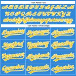 Personalized Electric Blue and Yellow Baseball Jersey - Custom Team Uniform Personalized Electric Blue Yellow-White Baseball