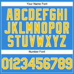 Personalized Electric Blue and Yellow Baseball Jersey - Custom Team Uniform Personalized Electric Blue Yellow-White Baseball
