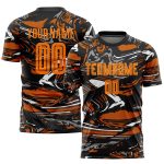 Custom Name and Number Soccer Jersey - Personalized Orange-Texas Sublimation Uniform for Team, Figure Bay Personalized Figure
