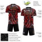Custom Soccer Jersey Personalized Figure Black Gold Sublimation Team Uniform with Name and Number Personalized Figure Black-Old