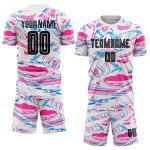 Personalized Black-Pink Sublimation Soccer Jersey - Custom Figure Uniform Personalized Figure Black-Pink Sublimation Soccer