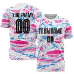 Personalized Black-Pink Sublimation Soccer Jersey - Custom Figure Uniform Personalized Figure Black-Pink Sublimation Soccer