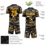 Custom Sublimation Soccer Jersey with Personalized Name and Number - Gold Old Uniform Figure Personalized Figure Gold-Old