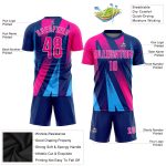 Personalized Pink-Royal Soccer Jersey - Custom Sublimation Uniform Figure Personalized Figure Pink-Royal Sublimation Soccer