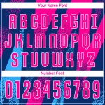 Personalized Pink-Royal Soccer Jersey - Custom Sublimation Uniform Figure Personalized Figure Pink-Royal Sublimation Soccer