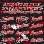 Custom Name and Number 3D Pattern Bomber Jacket Red-Black Varsity Letterman Full-Snap Personalized Figure Design Personalized