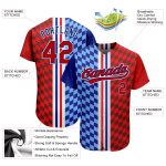 Custom Red-Royal 3D Baseball Jersey - Personalized Design, Unique Style Personalized Figure Red-Royal 3D Baseball Jersey