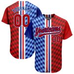 Custom Red-Royal 3D Baseball Jersey - Personalized Design, Unique Style Personalized Figure Red-Royal 3D Baseball Jersey