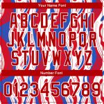 Personalized 3D Varsity Letterman Jacket Red-Royal Full-Snap Bomber Personalized Figure Red-Royal 3D Bomber Full-Snap Varsity