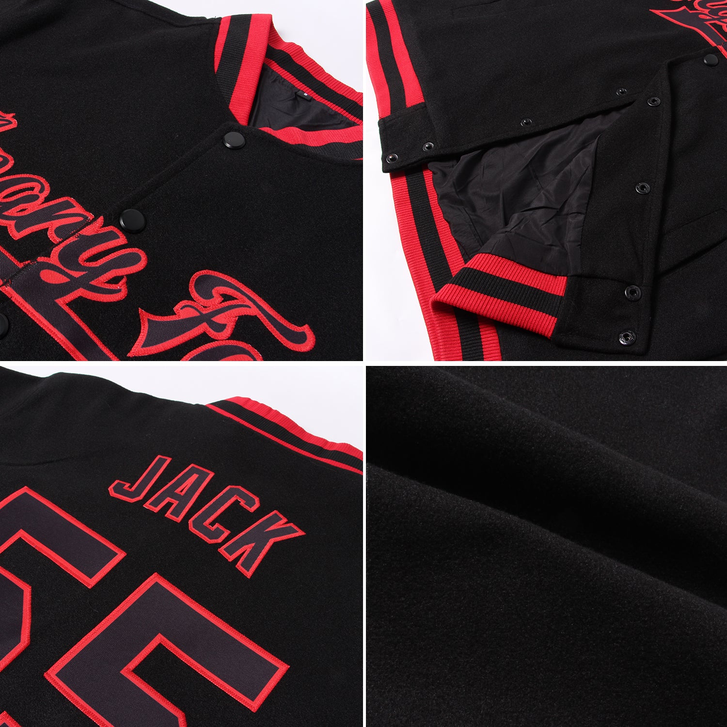 Custom Royal-Red 3D Bomber Varsity Jacket for Men and Women - Full-Snap Letterman Style Personalized Figure Royal-Red 3D - Image 4
