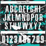 Personalized Soccer Jersey - White Aqua Sublimation Uniform for Kids and Adults Personalized Figure White-Aqua Sublimation
