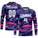 Personalized White-Pink Sublimation Soccer Jersey Uniform - Custom Figure Design Personalized Figure White-Pink Sublimation