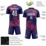 Personalized Sublimation Soccer Jersey - White Purple Uniform Figure Personalized Figure White-Purple Sublimation Soccer