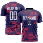 Personalized Sublimation Soccer Jersey - White Purple Uniform Figure Personalized Figure White-Purple Sublimation Soccer