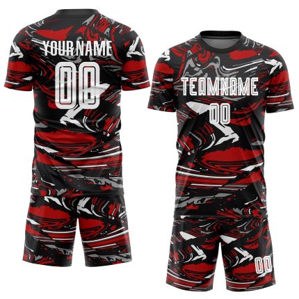 Personalized Red-White Soccer Jersey Sublimation Uniform for Teams and Players Personalized Figure White-Red Sublimation