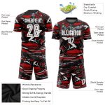 Custom Name and Number Soccer Jersey - Personalized White-Red Sublimation Team Uniform Personalized Figure White-Red Sublimation