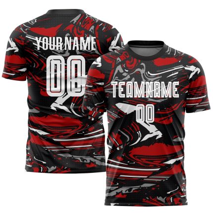 Personalized Red-White Soccer Jersey Sublimation Uniform for Teams and Players Personalized Figure White-Red Sublimation