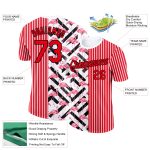 Custom Flamingo Performance T-Shirt with Personalized Name & Number - 3D Fire Red Black-White Pattern Design Personalized