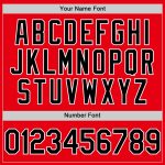Custom Fire Red Black-White Authentic Baseball Jersey with Personalized Name and Number Personalized Fire Red Black-White