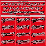 Custom Fire Red Black White Baseball Jersey - Personalized Sports Apparel Personalized Fire Red Black-White Baseball Jersey