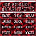 Custom Sublimation Volleyball Jersey with Personalized Name & Number, Geometric Fire Red & Black-White Design Personalized