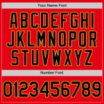 Personalized Fire Red Black Yellow Baseball Jersey for Men and Women Personalized Fire Red Black-Yellow Baseball Jersey