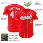 Personalized Fire Red Gray Baseball Jersey for Custom Team Wear Personalized Fire Red Gray-White Baseball Jersey