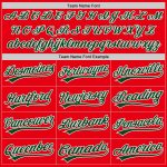 Custom Personalized Baseball Jersey - Authentic Fire Red Green-White with Name and Number Personalized Fire Red Green-White