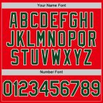 Custom Personalized Baseball Jersey - Authentic Fire Red Green-White with Name and Number Personalized Fire Red Green-White