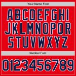 Personalized Fire Red Baseball Jersey with Navy-White Trim for Custom Team Spirit Personalized Fire Red Navy-White Baseball