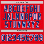 Personalized Fire Red Baseball Jersey - Royal-White Custom Team Jersey Personalized Fire Red Royal-White Baseball Jersey
