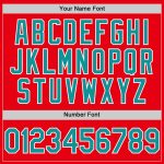 Personalized Fire Red and Teal-White Baseball Jersey for Men and Women Personalized Fire Red Teal-White Baseball Jersey