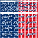 Custom US Navy Star Performance T-Shirt with Personalized Name & Number in Fire Red and Blue-White 3D Pattern Design Personalized