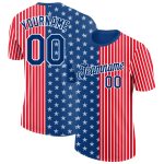 Personalized Fire Red US Navy 3D Star Performance T-Shirt - High-Quality Comfort and Style Personalized Fire Red US Navy
