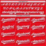 Custom Team Baseball Jersey - Personalized Fire Red & White Jersey with Name & Number Personalized Fire Red White Authentic