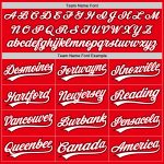 Personalized Fire Red White Black Baseball Jersey, Custom Team Apparel, Youth & Adult Sizes Personalized Fire Red White-Black