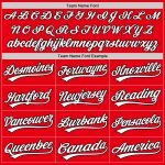 Personalized Red Baseball Jersey with White and Black Accents - Custom Sports Apparel Personalized Fire Red White-Black Baseball
