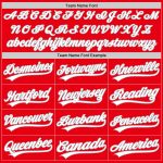 Custom Name and Number Authentic Baseball Jersey - Personalized Fire Red White-Gray Team Apparel Personalized Fire Red White-Gray
