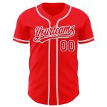 Personalized Fire Red White Gray Baseball Jersey for Men and Women Personalized Fire Red White-Gray Baseball Jersey 2