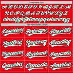 Custom Name and Number Authentic Baseball Jersey - Personalized Fire Red White Kelly Green Team Jersey Personalized Fire