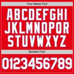 Custom Name Number Baseball Jersey - Personalized Fire Red White Light Blue Authentic Team Apparel Personalized Fire Red