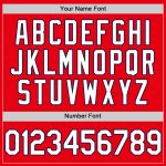 Personalized Custom Name and Number Fire Red White-Navy Baseball Jersey - Authentic Team Apparel Personalized Fire Red White-Navy
