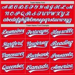 Custom Name and Number Authentic Baseball Jersey - Fire Red White-Royal Team Jersey Personalized Fire Red White-Royal Authentic