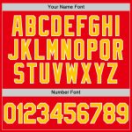 Custom Name Number Authentic Baseball Jersey Fire Red Yellow White Personalized Fire Red Yellow-White Authentic Baseball